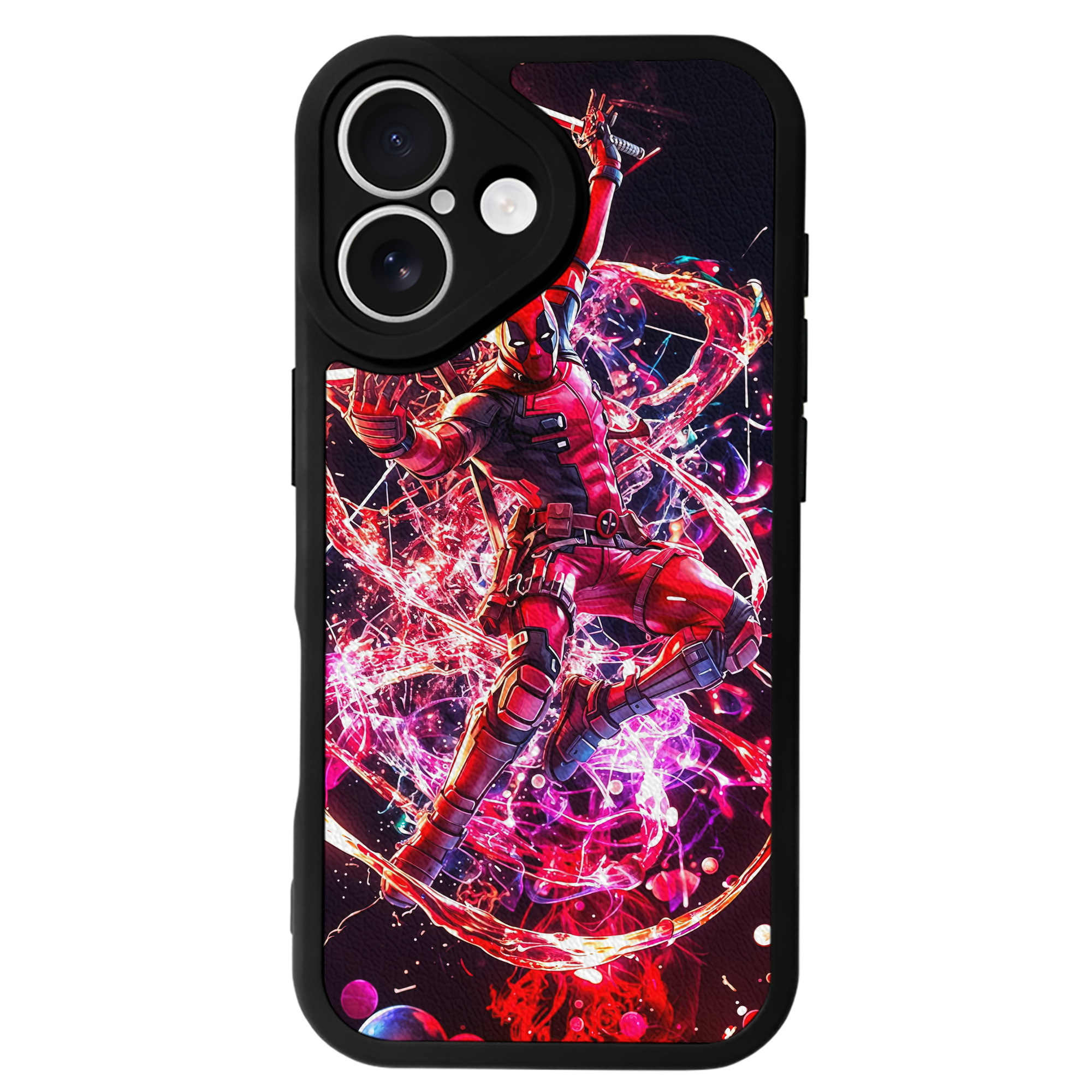 （画像用） Deadpool デッドプール 【iPhone 16シリーズ対応】シリコンスマホケース（レザー調） 材質：シリコン